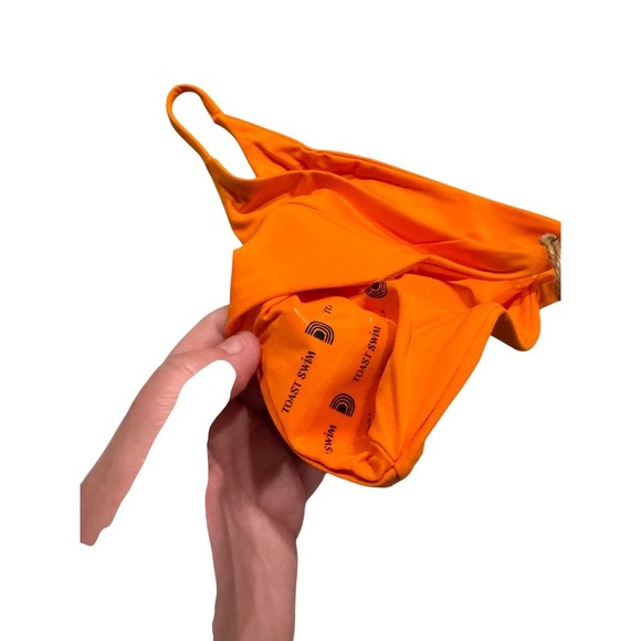 Toast Swim X Free People Signature Stitch Bikini Bottom Nectarine XS Orange - Picture 5 of 8